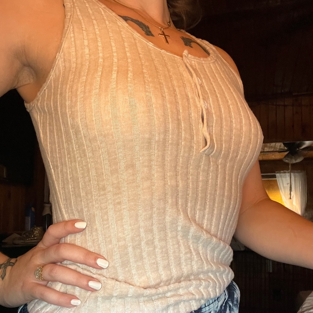 Shein beige tank top